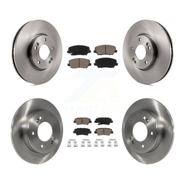 Front Rear Disc Brake Rotors And Ceramic Pads Kit For Kia Forte Forte5 SX