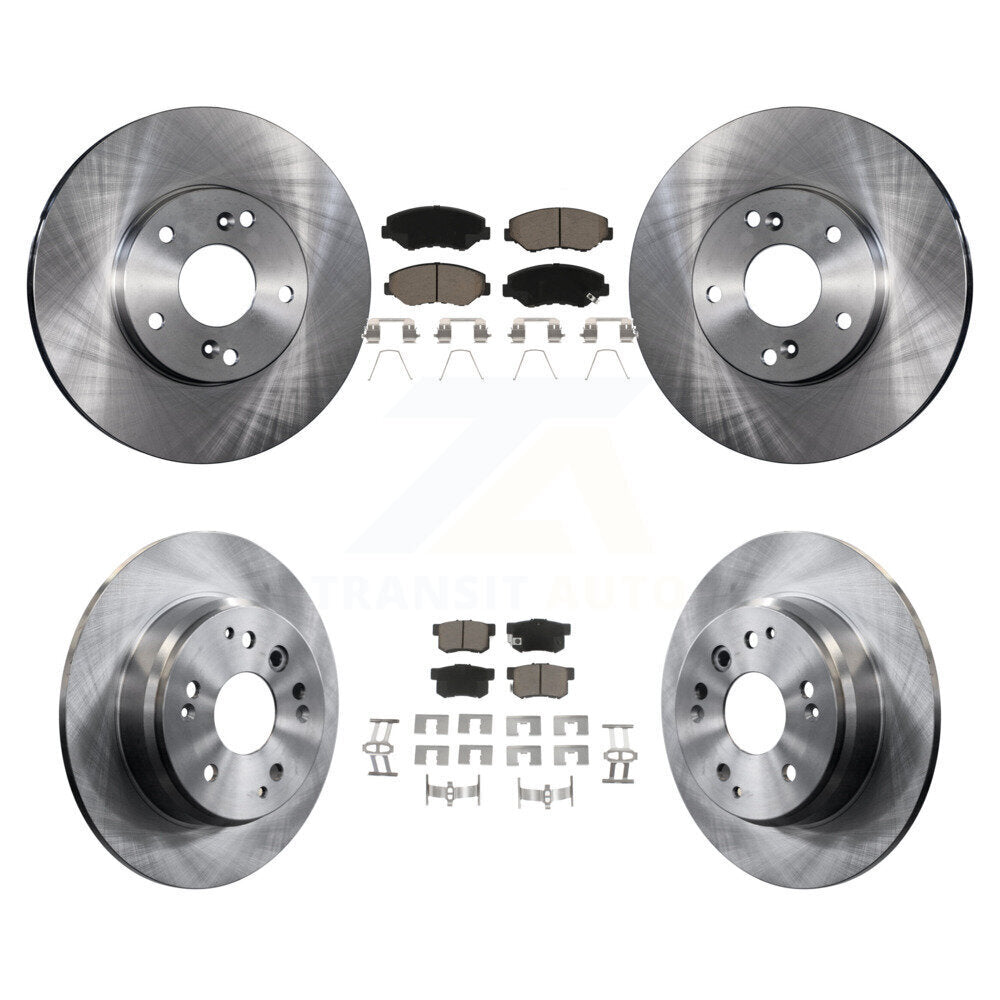 [Front+Rear] 2003-2011 Honda Element Premium OE Brake Rotors & Ceramic Pads Kit For Max Braking