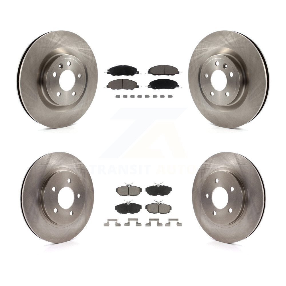 Front Rear Disc Brake Rotors And Ceramic Pads Kit For Ford Mustang