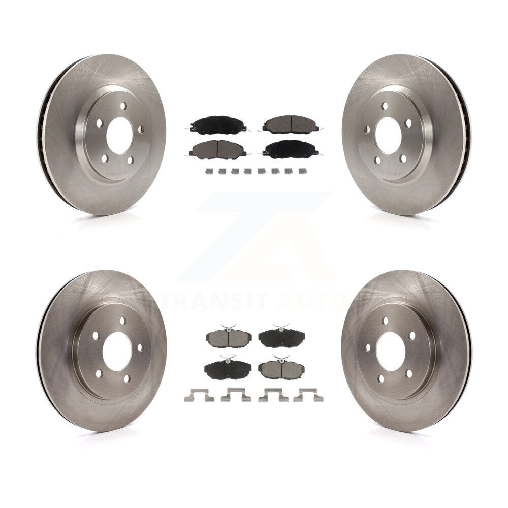 Front Rear Disc Brake Rotors And Ceramic Pads Kit For Ford Mustang