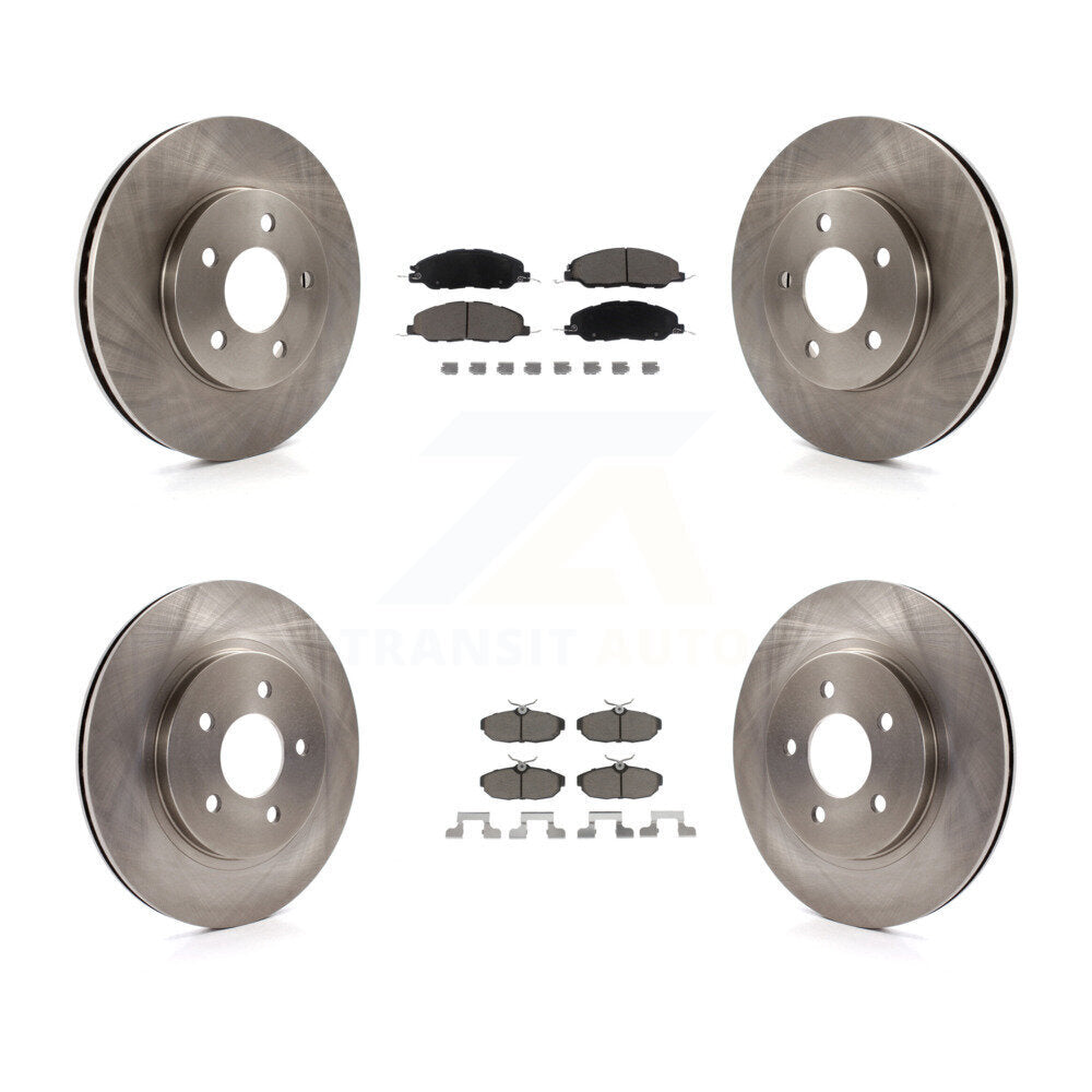 [Front+Rear] 2005-2010 Ford Mustang Base Premium OE Brake Kit & Ceramic Pads For Max Braking