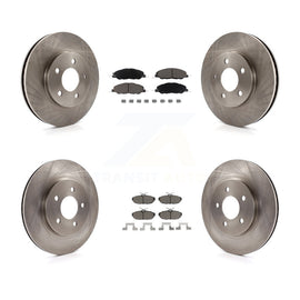Rotors de frein à disque avant et arrière et kit de plaquettes en céramique pour Ford Mustang Base 2005-2010 