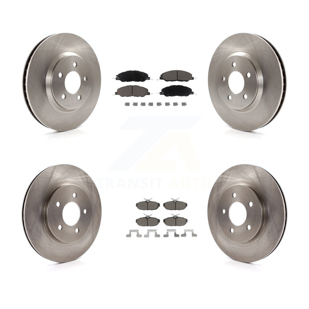 Front Rear Disc Brake Rotors And Ceramic Pads Kit For Ford Mustang