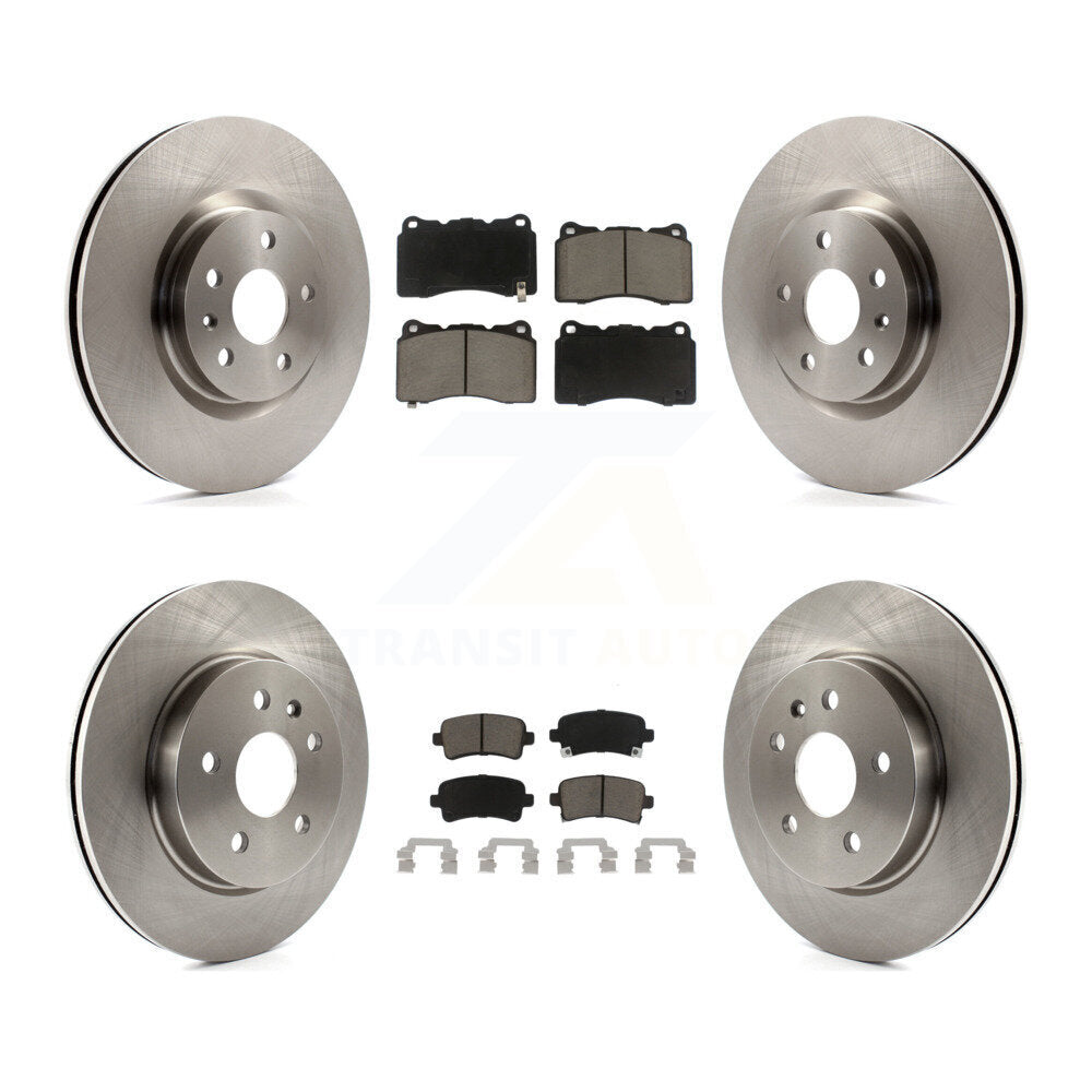 Front Rear Disc Brake Rotors And Ceramic Pads Kit For Cadillac XTS