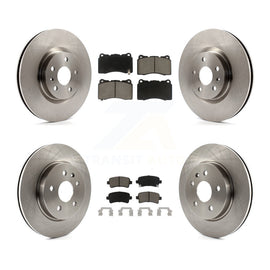 Front Rear Disc Brake Rotors And Ceramic Pads Kit For Cadillac XTS