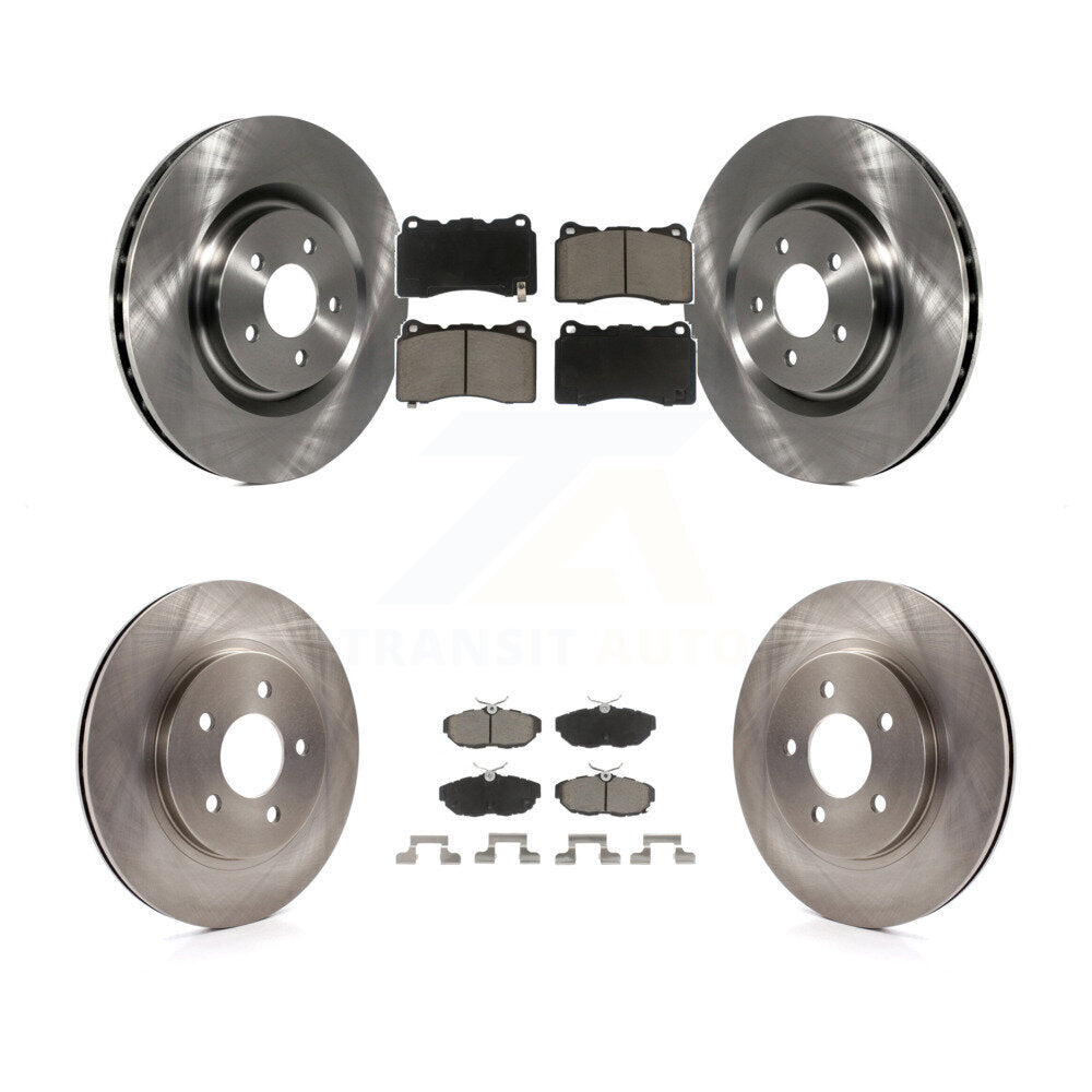 Front Rear Disc Brake Rotors And Ceramic Pads Kit For Ford Mustang