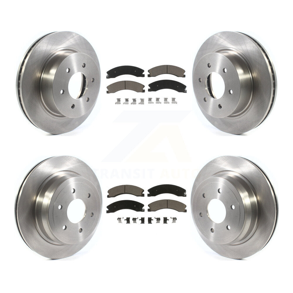 [Front+Rear] 2016-2022 Nissan TITAN XD Premium OE Brake Rotors & Ceramic Pads Kit For Max Braking