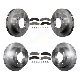 Front Rear Brake Rotors Ceramic Pad Kit For Chevrolet Silverado 2500 HD GMC 3500