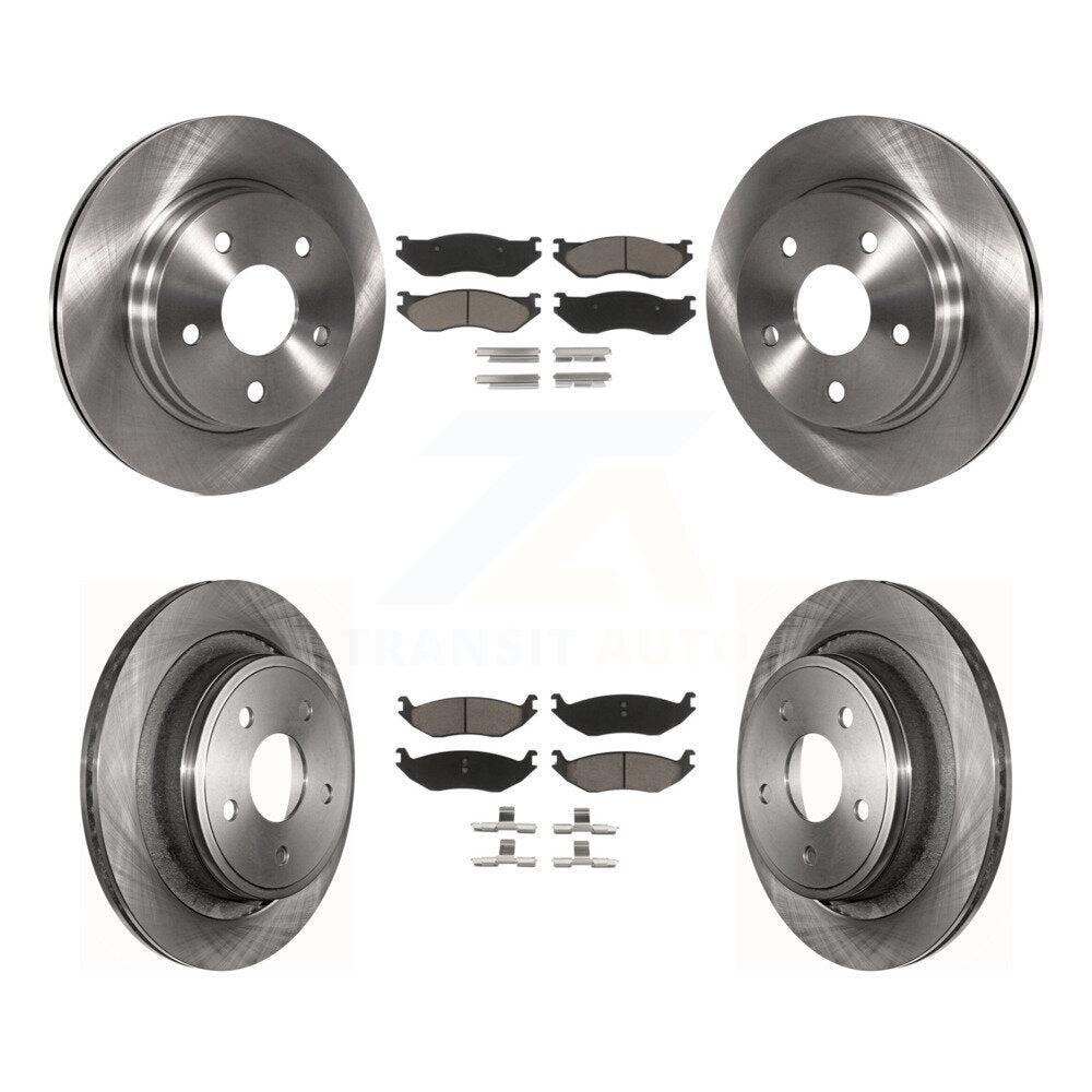 Front Rear Disc Brake Rotors And Ceramic Pads Kit For Dodge Durango Ram 1500
