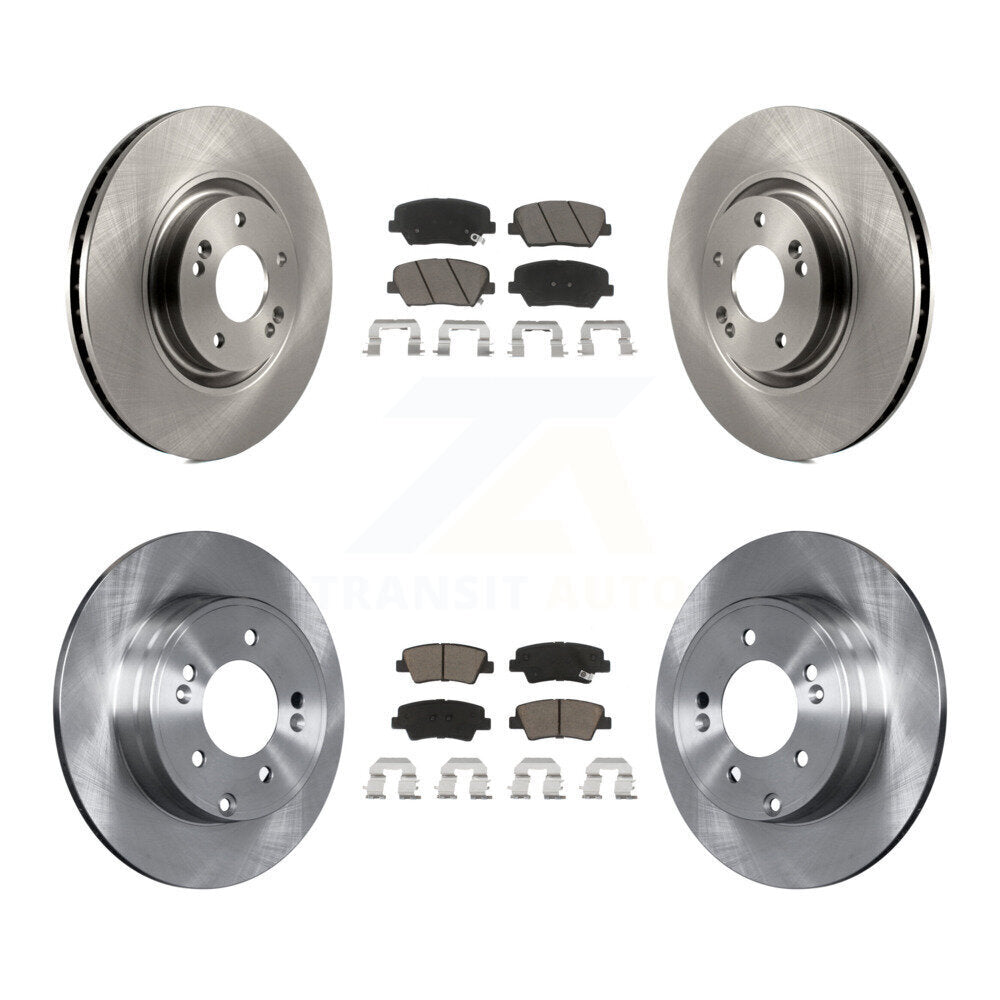 Front Rear Disc Brake Rotors And Ceramic Pads Kit For Hyundai Azera