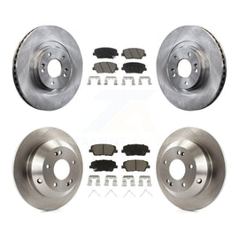 Front Rear Brake Rotor Ceramic Pad Kit For Kia Sorento With Red Painted Calipers