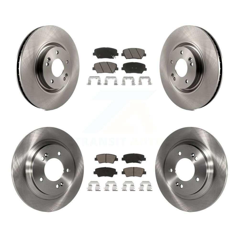 [Front+Rear] 2016-2017 Hyundai Azera Limited Premium OE Brake Rotors & Ceramic Pads Kit For Max Braking