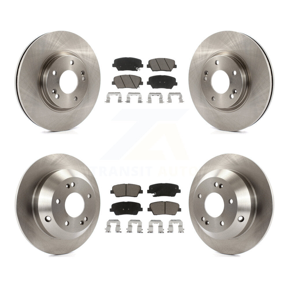 Front Rear Disc Brake Rotor And Ceramic Pad Kit For Kia Sorento Hyundai Santa Fe