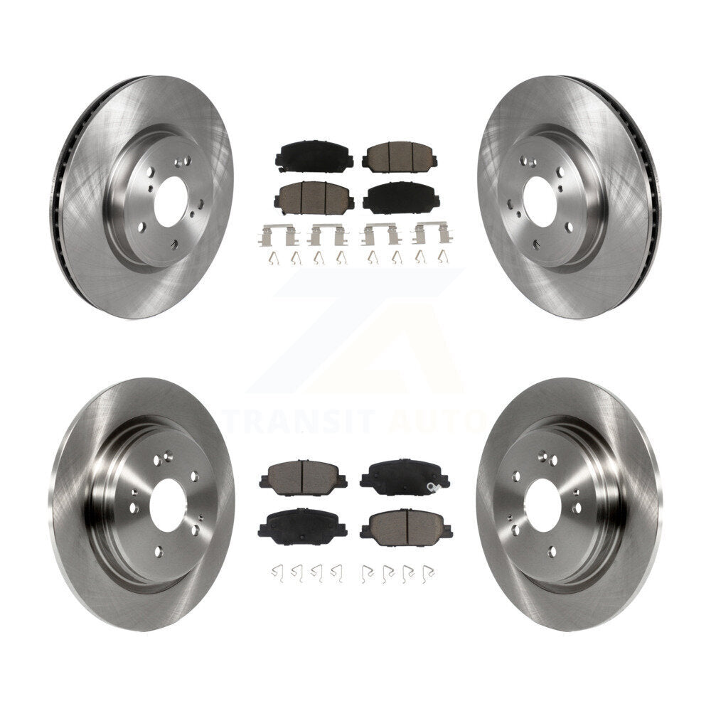 Front Rear Disc Brake Rotors And Ceramic Pads Kit For Honda CR-V