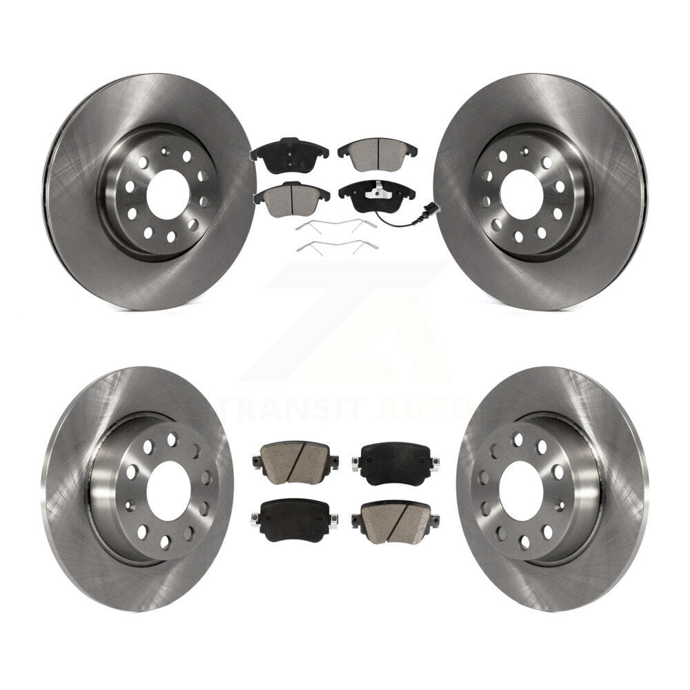 Front Rear Disc Brake Rotors And Ceramic Pads Kit For Volkswagen Passat
