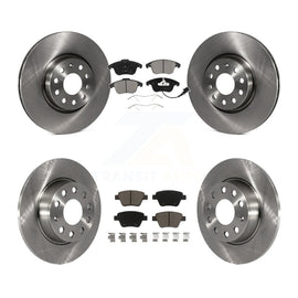 Front Rear Disc Brake Rotors And Ceramic Pads Kit For Volkswagen Passat