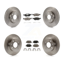 Front Rear Disc Brake Rotors And Ceramic Pads Kit For Fiat 500