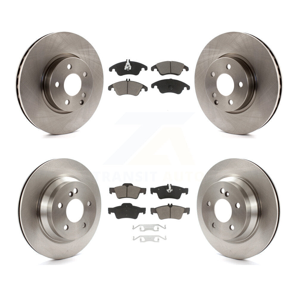 Front Rear Disc Brake Rotors And Ceramic Pads Kit For Mercedes-Benz E350 E400
