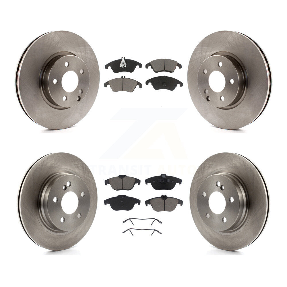 Front Rear Disc Brake Rotor And Ceramic Pad Kit For Mercedes-Benz E350 C300 C350