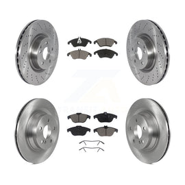 [Front+Rear] 2010-2011 Mercedes-Benz E550 Coupe Premium OE Brake Rotors & Ceramic Pads Kit For Max Braking
