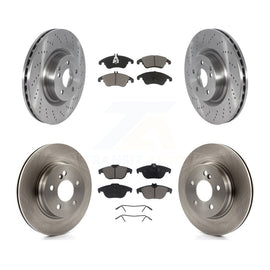 [Front+Rear] 2010-2011 Mercedes-Benz E550 Coupe Premium OE Brake Rotors & Ceramic Pads Kit For Max Braking