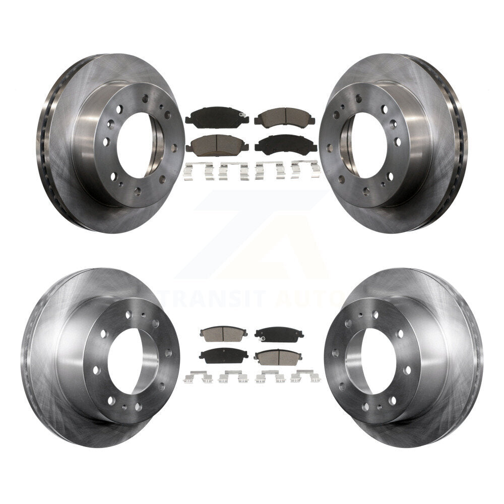 Front Rear Brake Rotors Ceramic Pad Kit For 2011 Chevrolet Silverado 1500 Hybrid