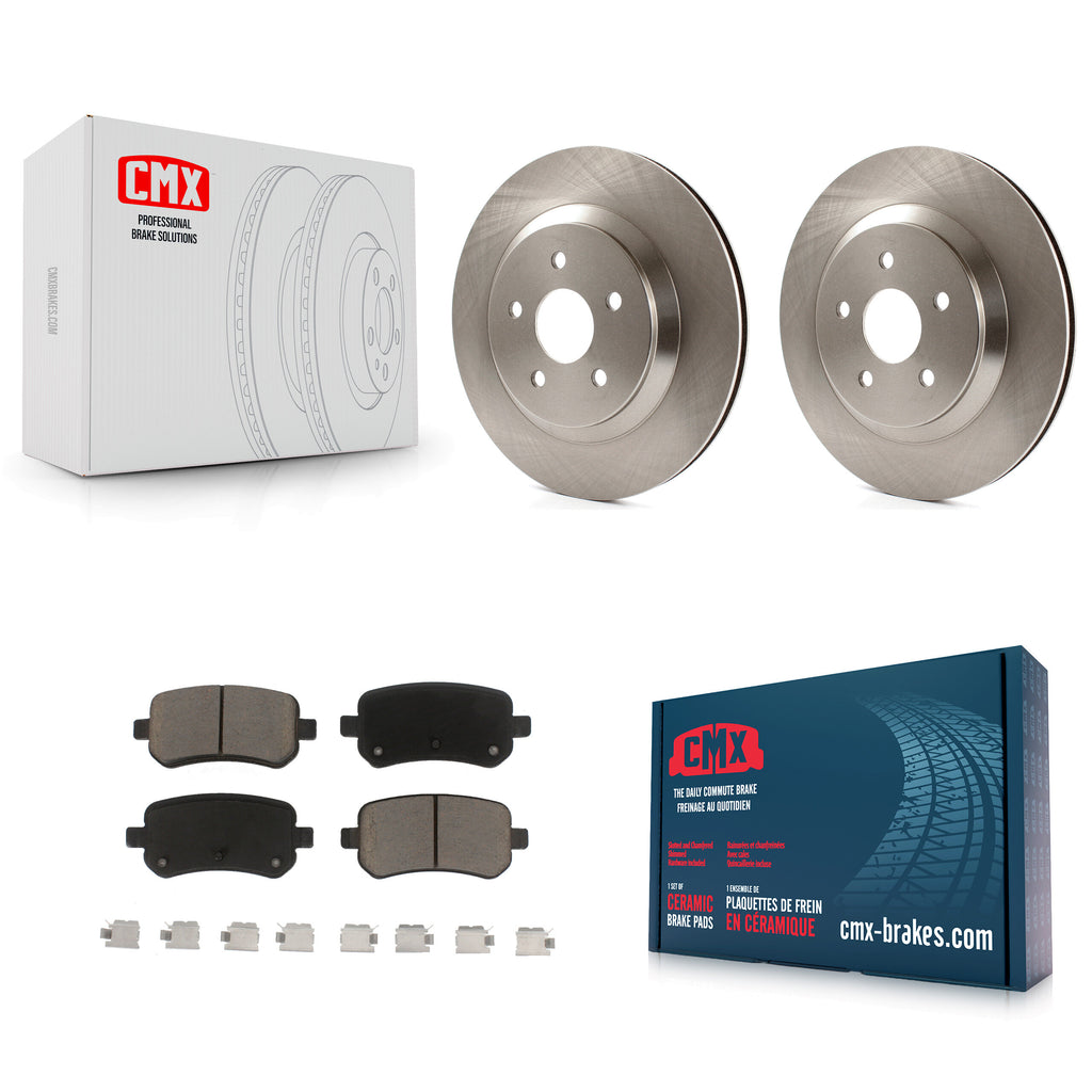 [Rear] 2004-2007 Ford Freestar Mercury Monterey Premium OE Brake Rotors & Ceramic Pads Kit For Max Braking