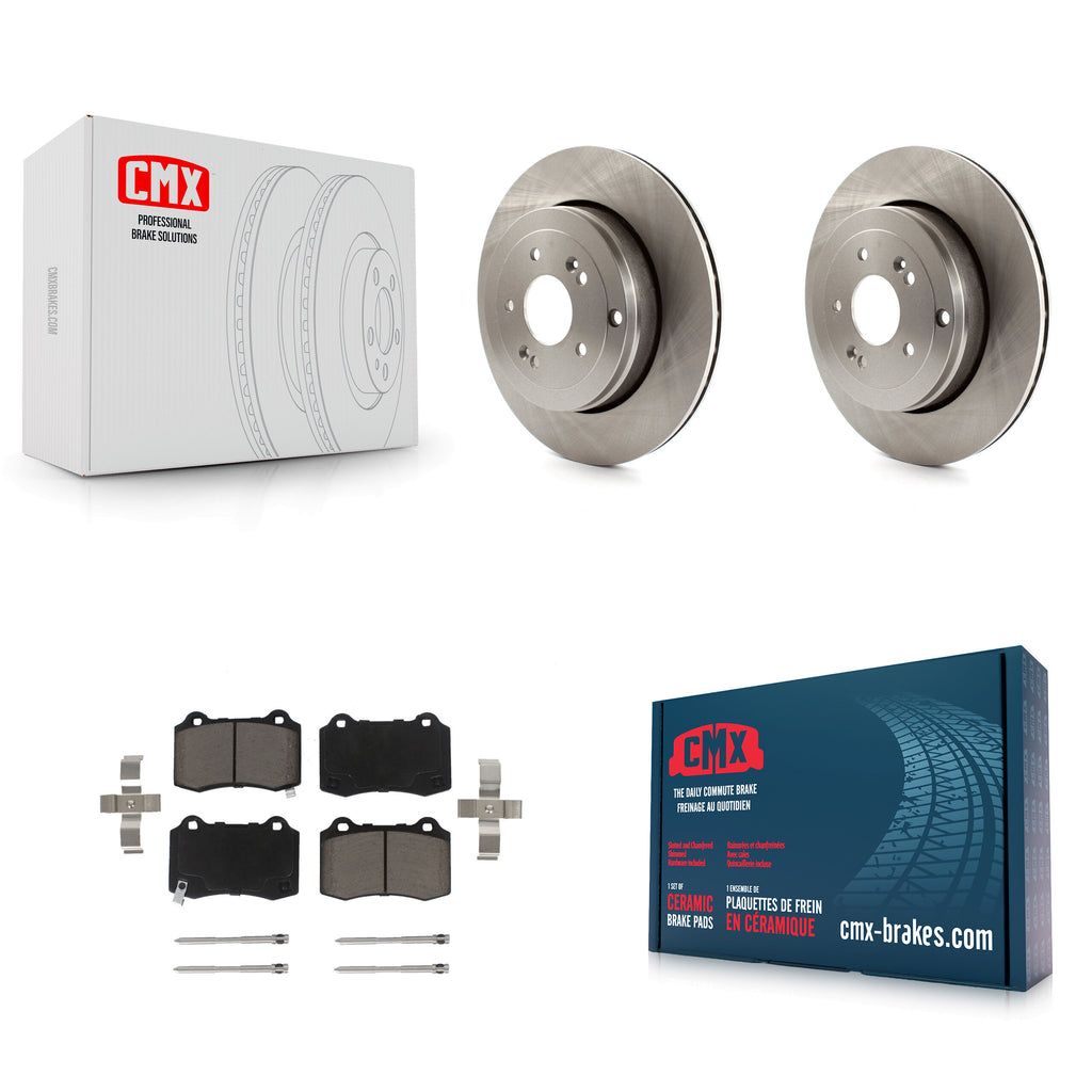 Rear Disc Brake Rotors And Ceramic Pads Kit For Hyundai Genesis Coupe