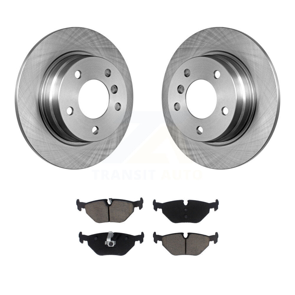 Rear Disc Brake Rotors And Ceramic Pads Kit For BMW 318i 328i 328is 323is 318is