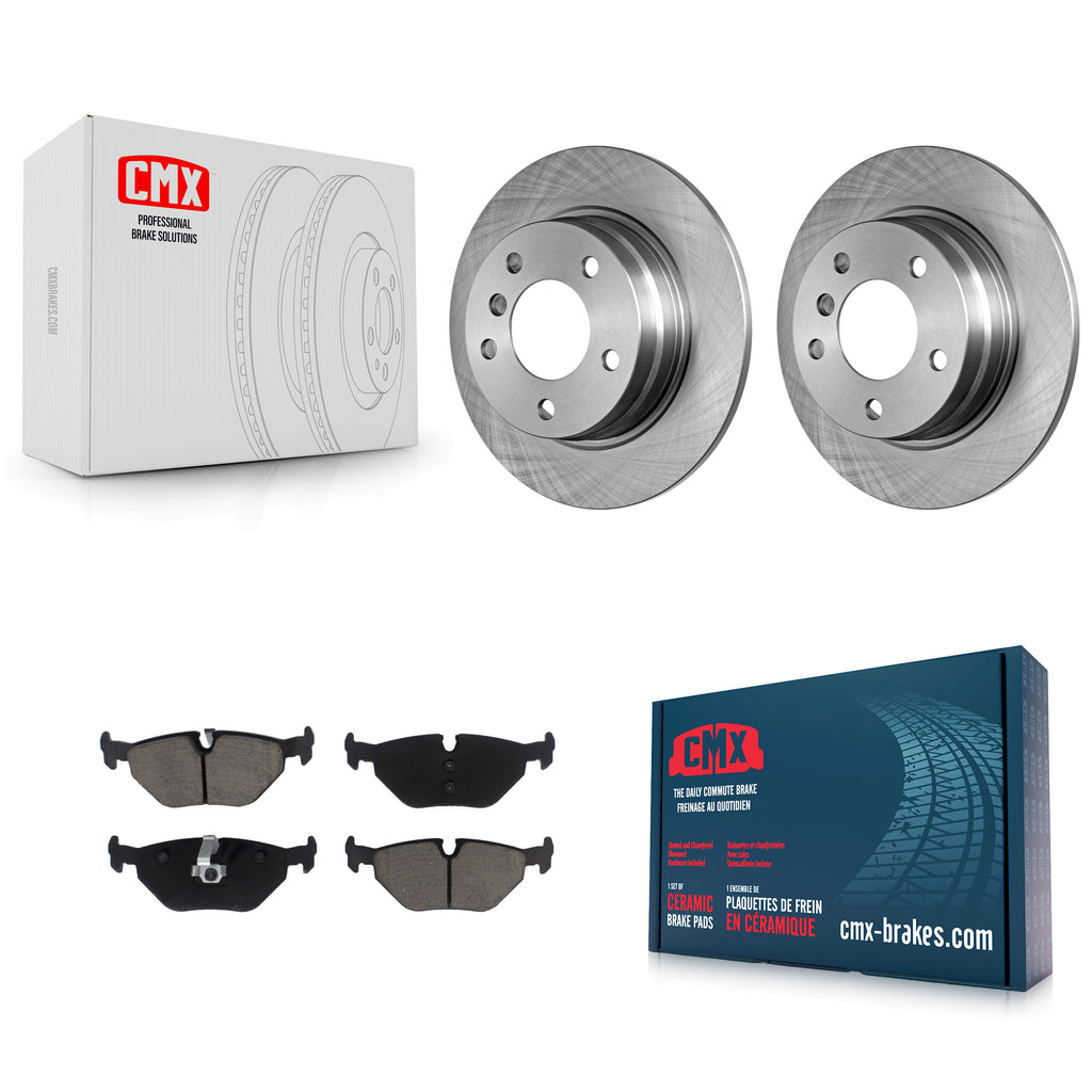 Rear Disc Brake Rotors And Ceramic Pads Kit For BMW 318i 328i 328is 323is 318is