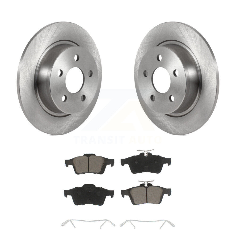 Rear Disc Brake Rotors And Ceramic Pads Kit For Ford Transit Connect