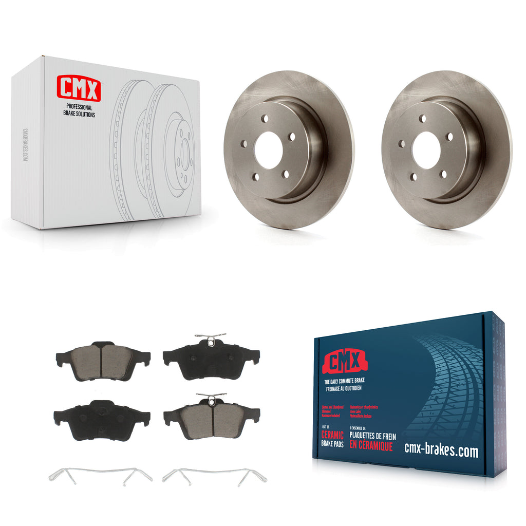 Rear Disc Brake Rotors And Ceramic Pad Kit For Ford Escape Transit Connect C-Max