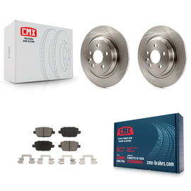Rear Brake Rotor Ceramic Pad Kit For 08-11 Volvo S80 With Electric Parking