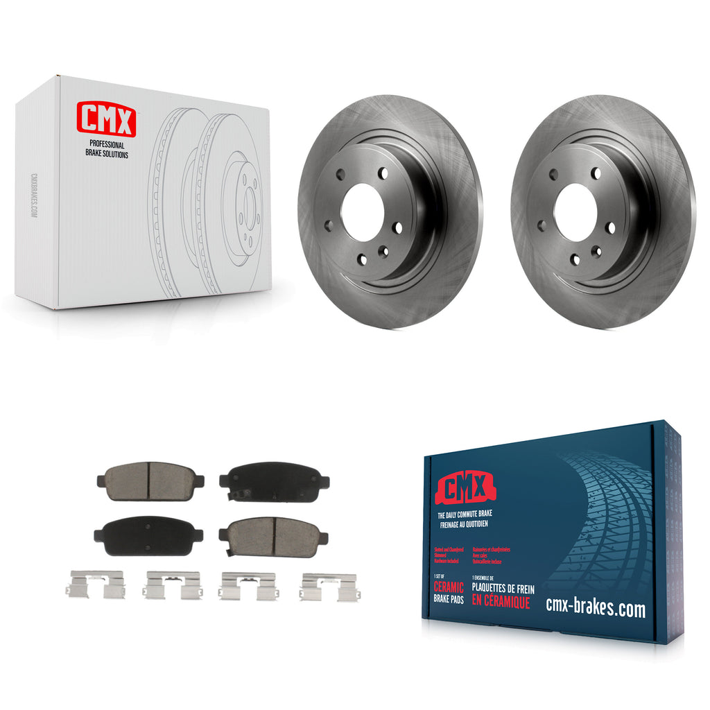 Rear Brake Rotor & Ceramic Pad Kit For Chevrolet Cruze Buick Verano Volt Cascada