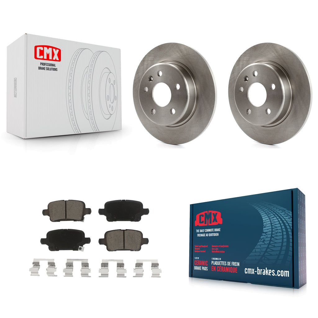 Rear Disc Brake Rotors And Ceramic Pads Kit For Chevrolet Cruze Volt Bolt EV EUV