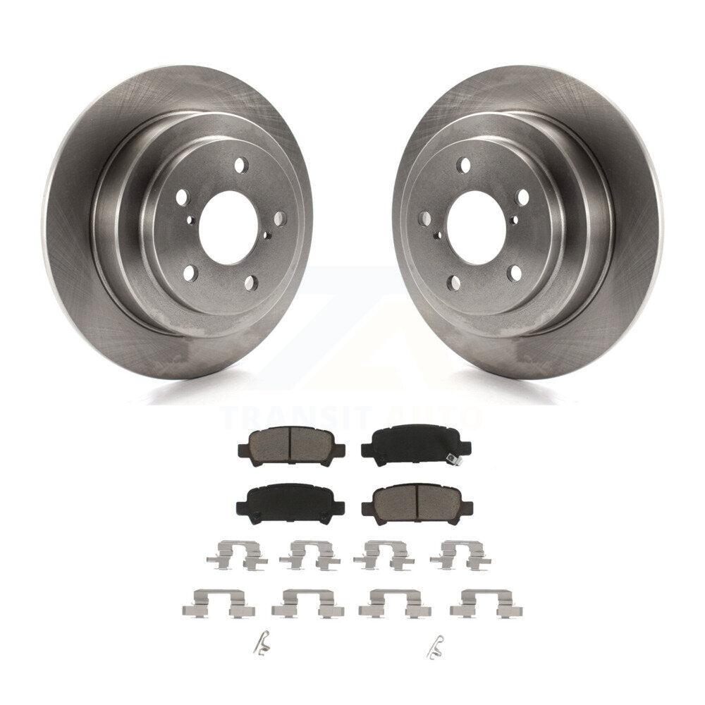 Rear Disc Brake Rotors And Ceramic Pads Kit For Subaru Forester Impreza