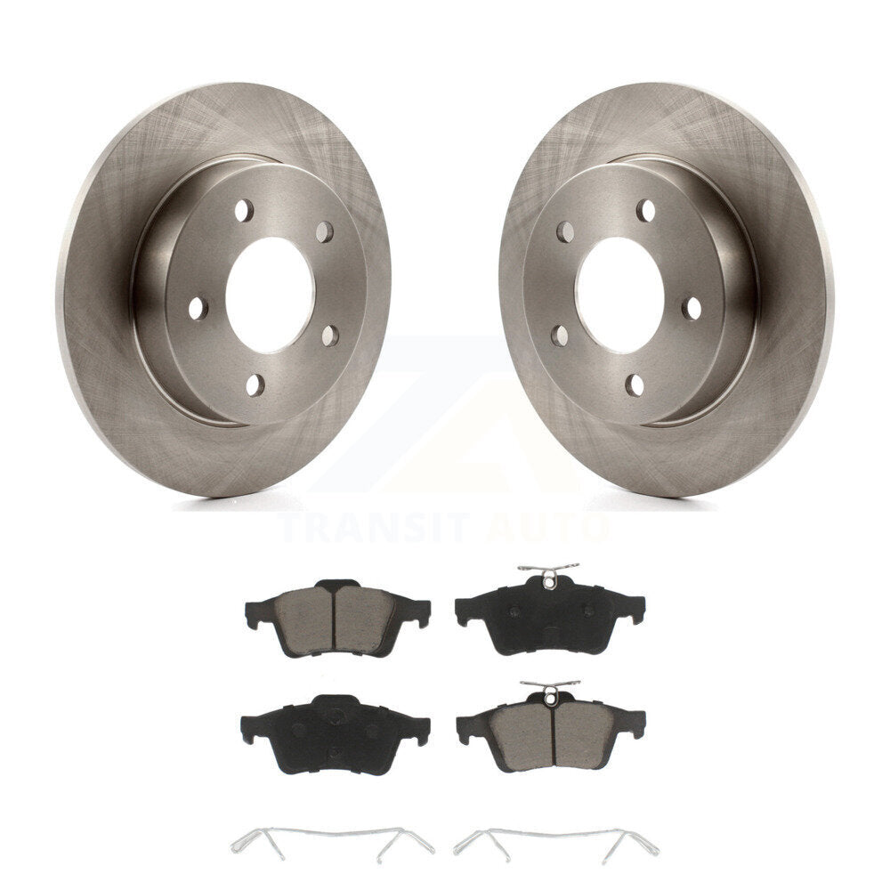 Rear Disc Brake Rotors And Ceramic Pads Kit For Mazda 3 Sport