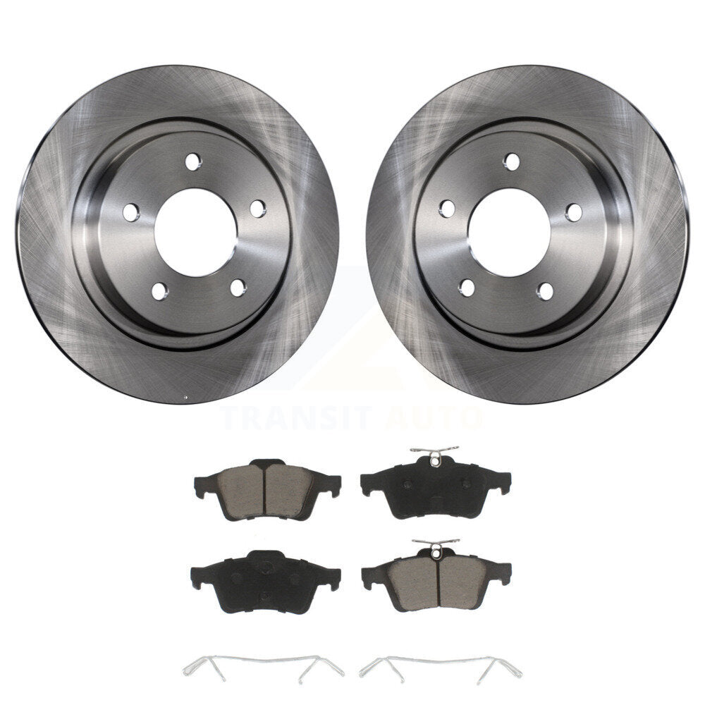 Rear Disc Brake Rotors And Ceramic Pads Kit For Mazda 3 Sport