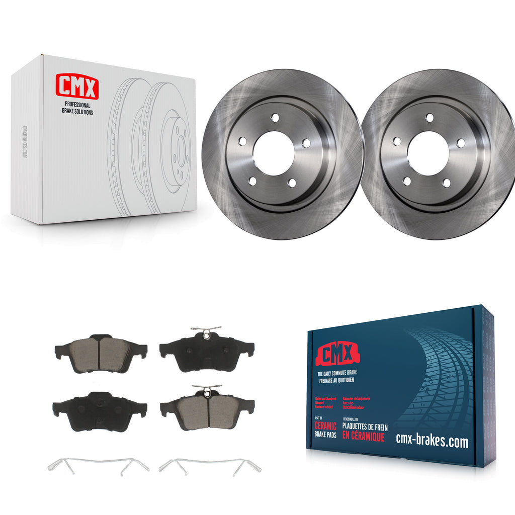 Rear Disc Brake Rotors And Ceramic Pads Kit For Mazda 3 Sport