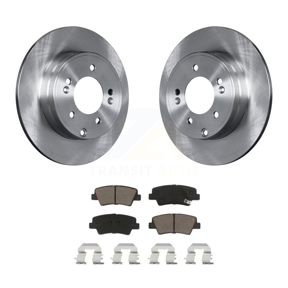 Rear Disc Brake Rotors And Ceramic Pads Kit For Hyundai Sonata Kia Optima Azera