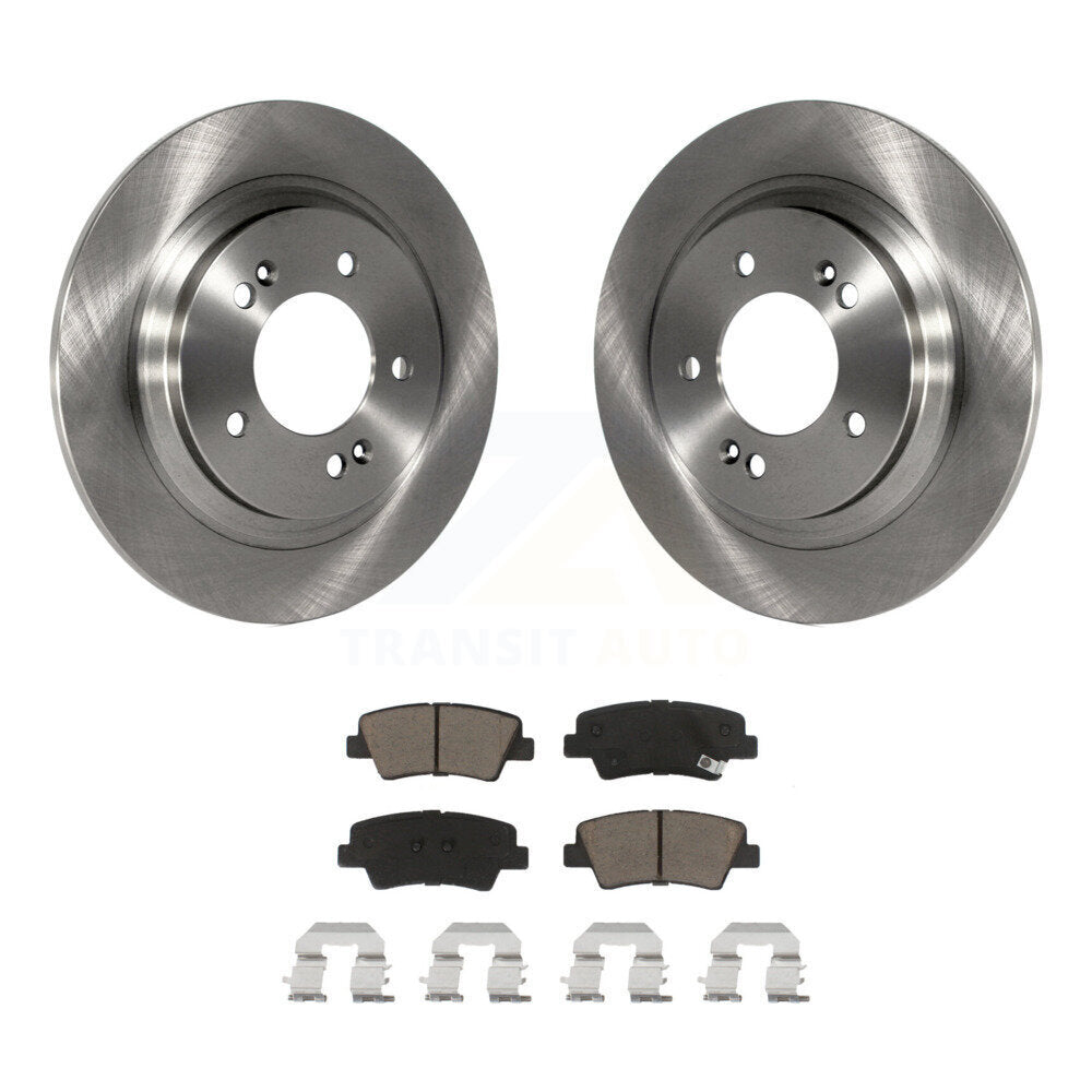 Rear Disc Brake Rotors And Ceramic Pads Kit For Hyundai Sonata Azera