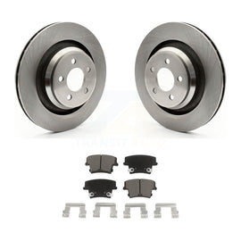 Rear Brake Rotors Ceramic Pad Kit For 2015 Dodge Charger R T Scat Pack with 6.4L
