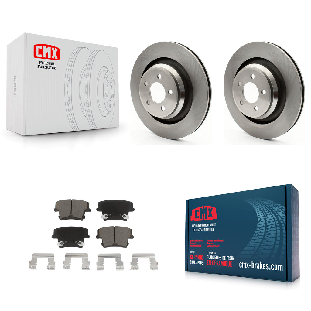 Rear Brake Rotors Ceramic Pad Kit For 2015 Dodge Charger R T Scat Pack with 6.4L