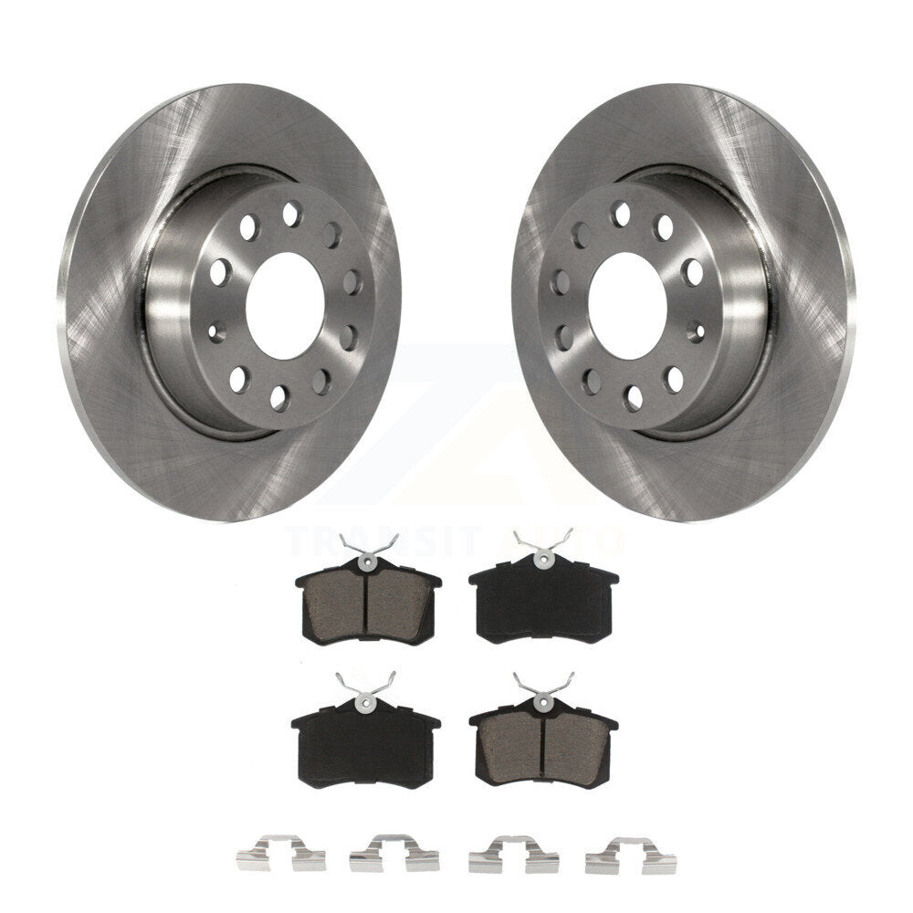 Rear Disc Brake Rotors And Ceramic Pads Kit For Volkswagen Beetle Golf