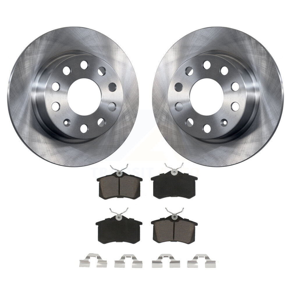 Rear Brake Rotors Ceramic Pad Kit For Volkswagen Jetta With 253mm Diameter Rotor