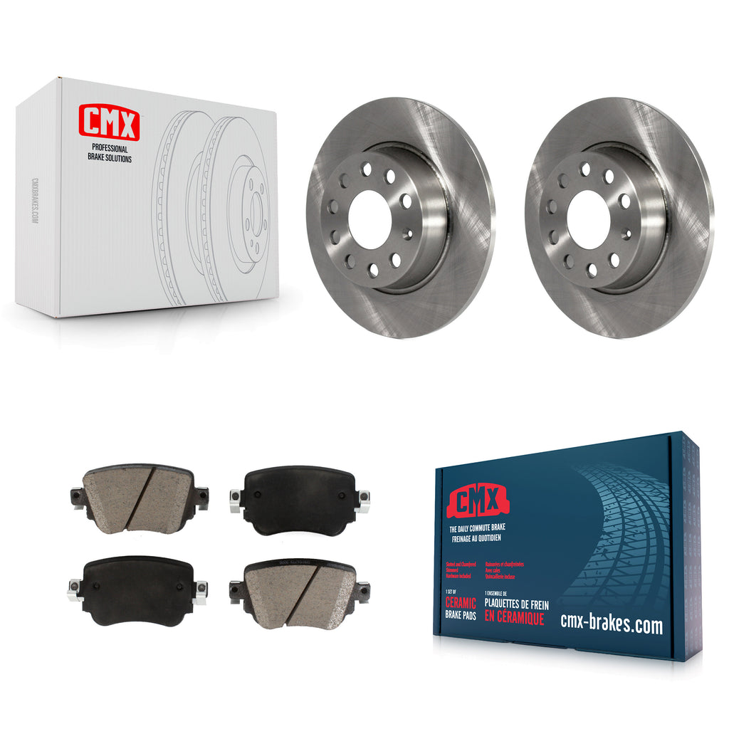 Rear Disc Brake Rotors Ceramic Pad Kit For Volkswagen Passat GTI Golf SportWagen