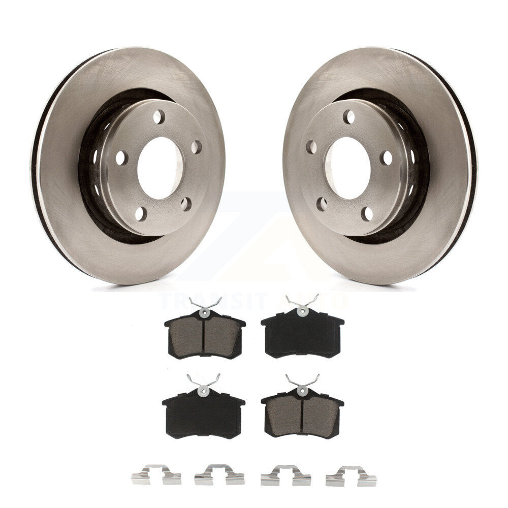 Rear Disc Brake Rotor & Ceramic Pad Kit For Volkswagen Passat Audi A6 Quattro S6