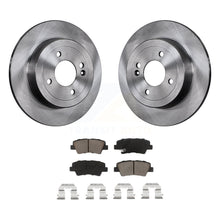 Charger l&#39;image dans la galerie, Rear Disc Brake Rotors And Ceramic Pads Kit For Hyundai Accent Kia Rio