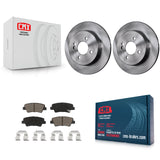 [Rear] 2011 Hyundai Accent Premium OE Brake Rotors & Ceramic Pads Kit For Max Braking