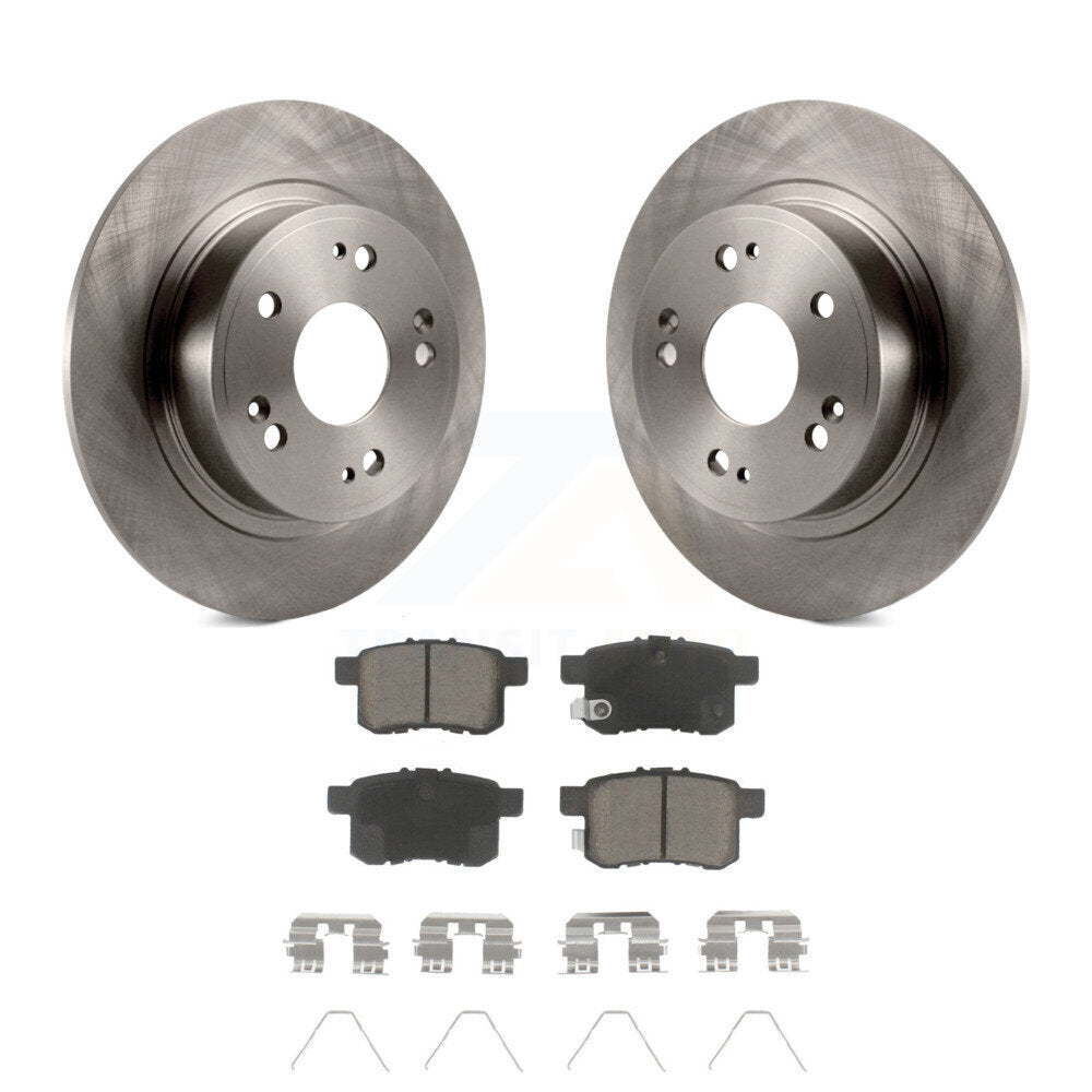 Rear Disc Brake Rotors And Ceramic Pads Kit For Honda Accord Acura TSX